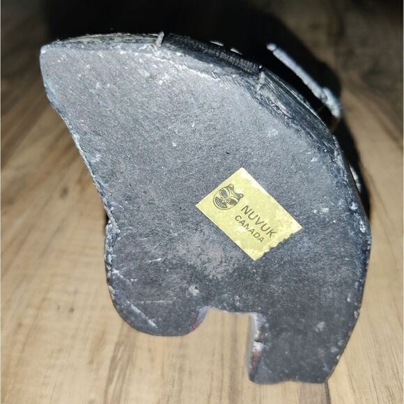 VINTAGE Canada NUVUK Hand Carved Eskimo Tribal Builder Soapstone Figure Statue - Picture 10 of 12